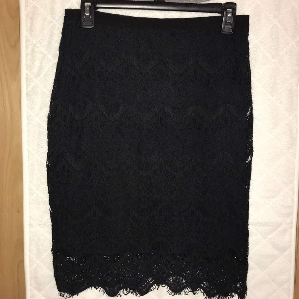 Navy lace skirt